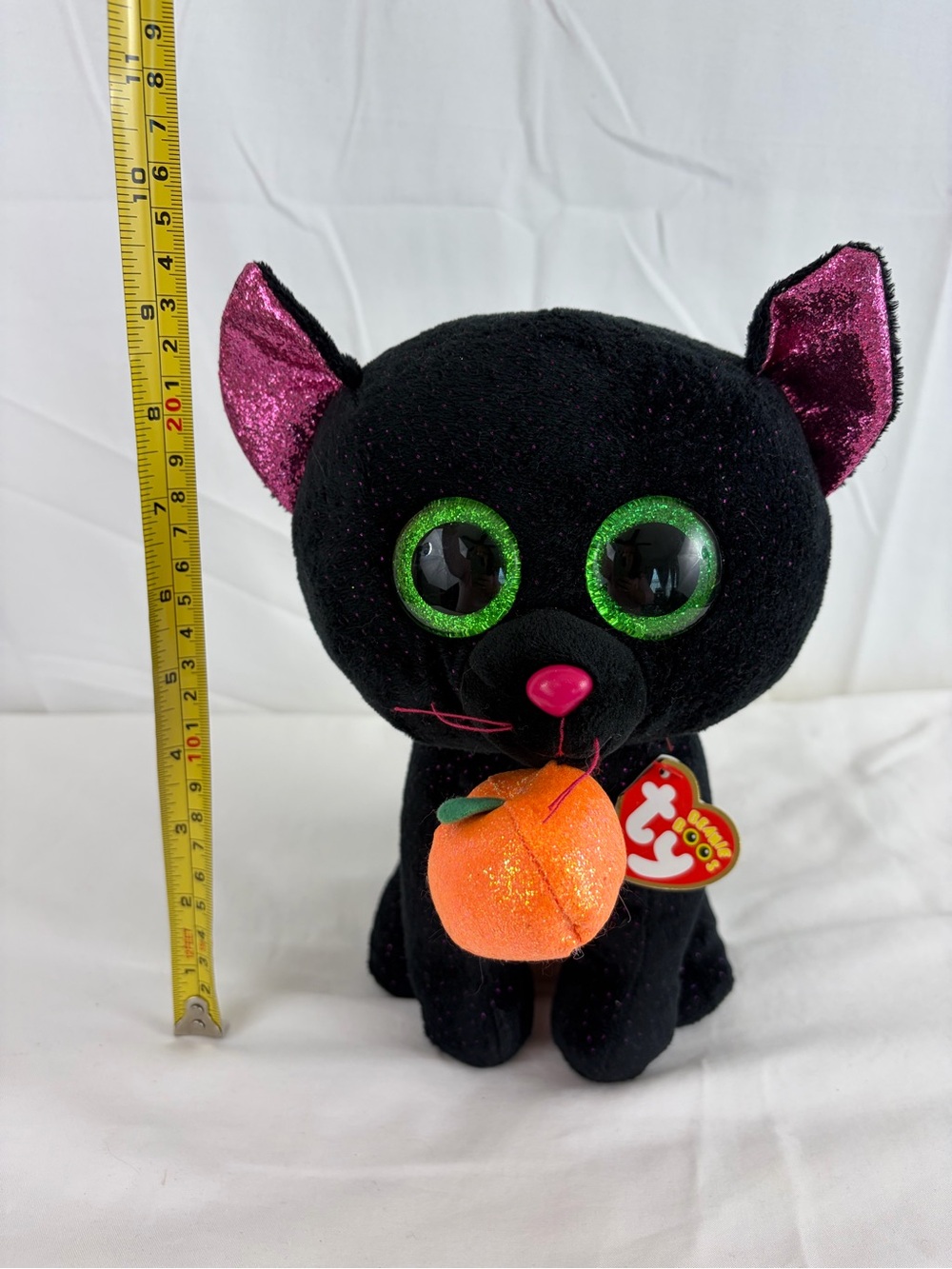 Ty Beanie Boos Potion Black Cat 9" Medium Halloween Pumpkin Seasonal Plushie